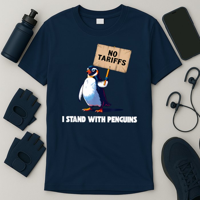 No Tariffs Penguin Protest Heard Island I Stand With Penguin T-Shirt