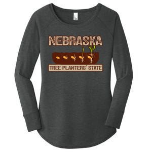 Nebraska Tree Planters State Throwback Women's Perfect Tri Tunic Long Sleeve Shirt