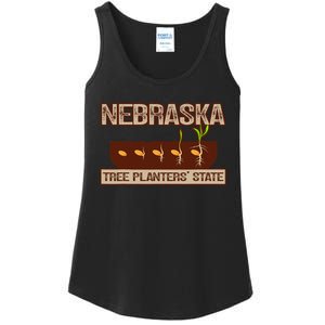 Nebraska Tree Planters State Throwback Ladies Essential Tank