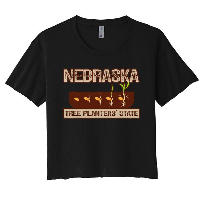 Nebraska Tree Planters State Throwback Women's Crop Top Tee