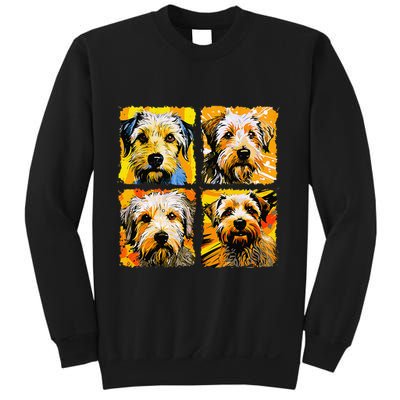 Norfolk Terrier Pop Art Colorful Drawing Painting Sweatshirt