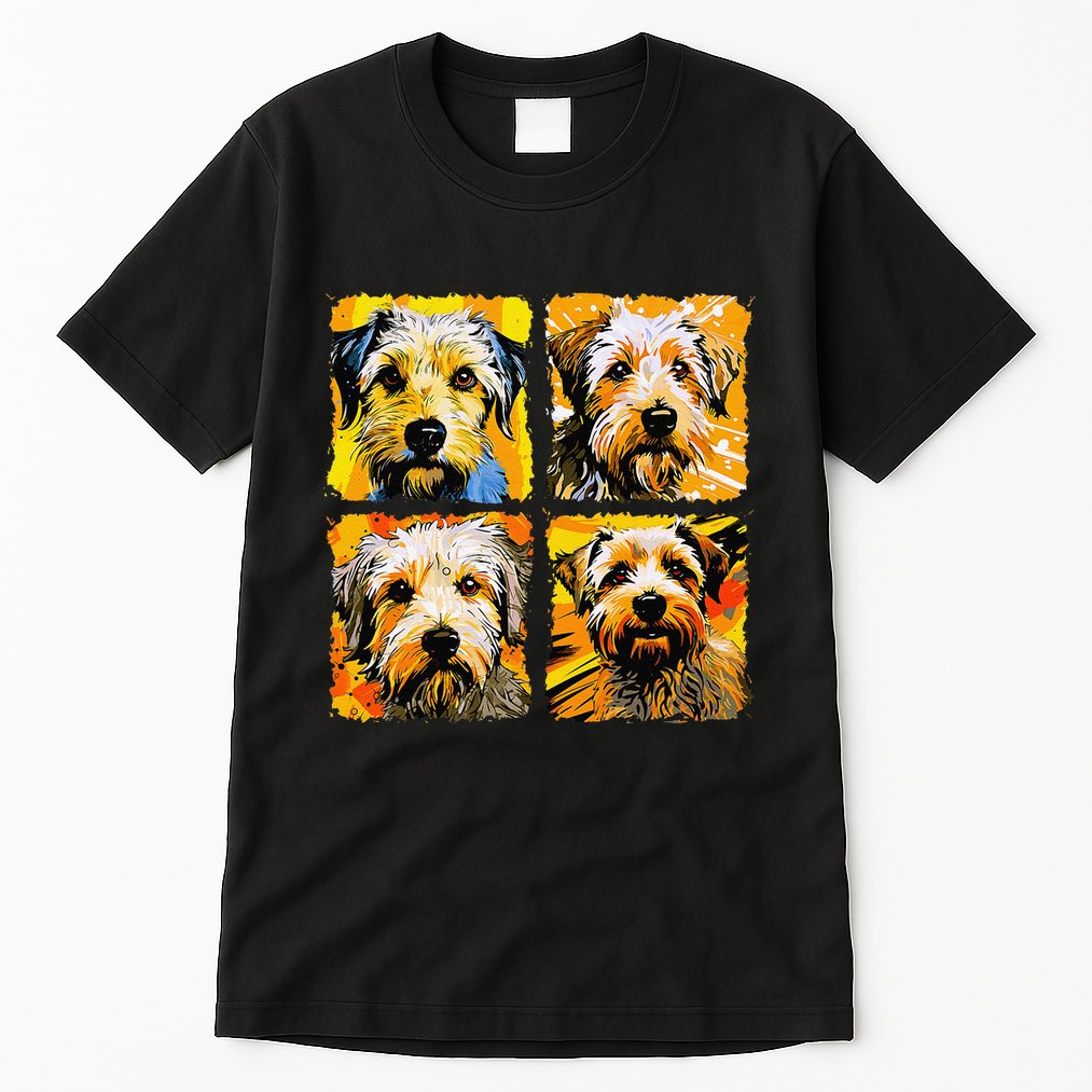 Norfolk Terrier Pop Art Colorful Drawing Painting Tall T-Shirt