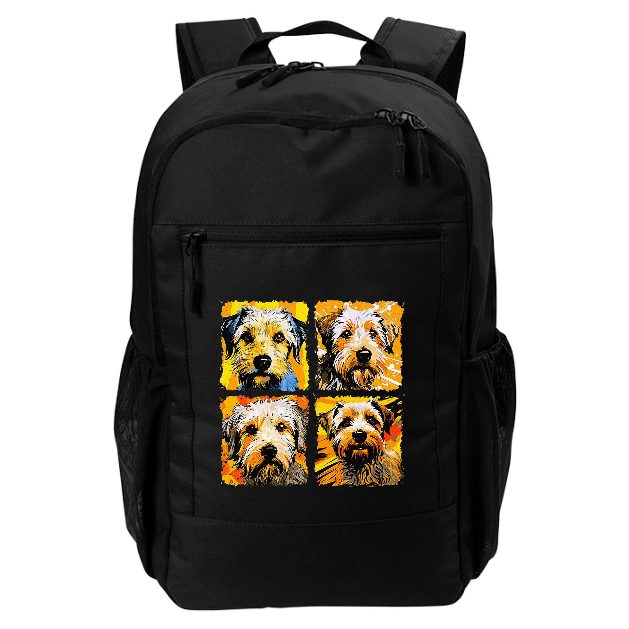 Norfolk Terrier Pop Art Colorful Drawing Painting Backpack