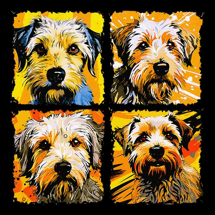 Norfolk Terrier Pop Art Colorful Drawing Painting Backpack
