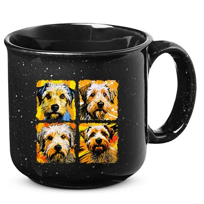 Norfolk Terrier Pop Art Colorful Drawing Painting 15oz Campfire Ceramic Mug