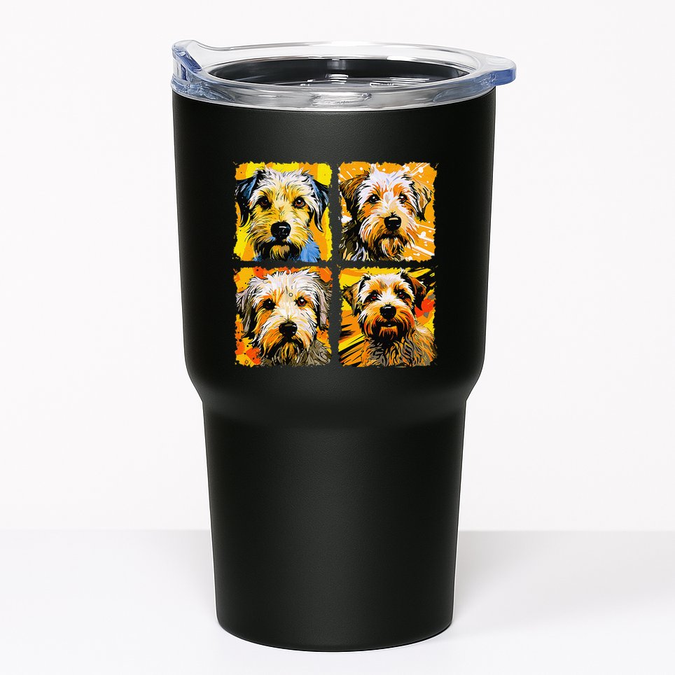 Norfolk Terrier Pop Art Colorful Drawing Painting Tumbler