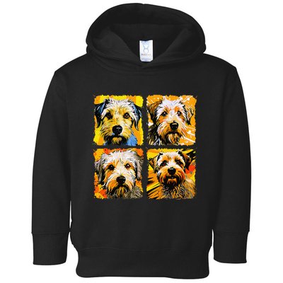 Norfolk Terrier Pop Art Colorful Drawing Painting Toddler Hoodie