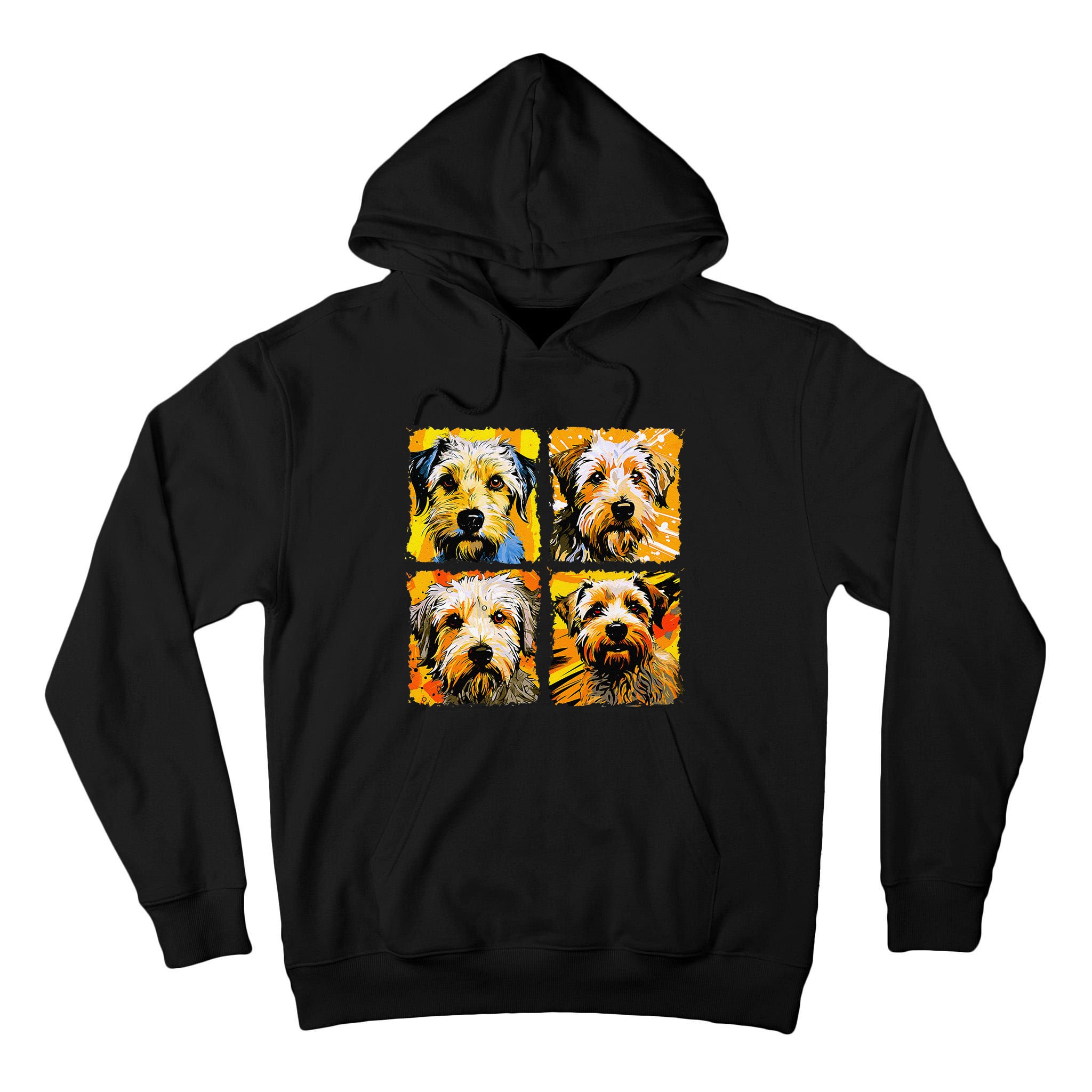 Norfolk Terrier Pop Art Colorful Drawing Painting Tall Hoodie