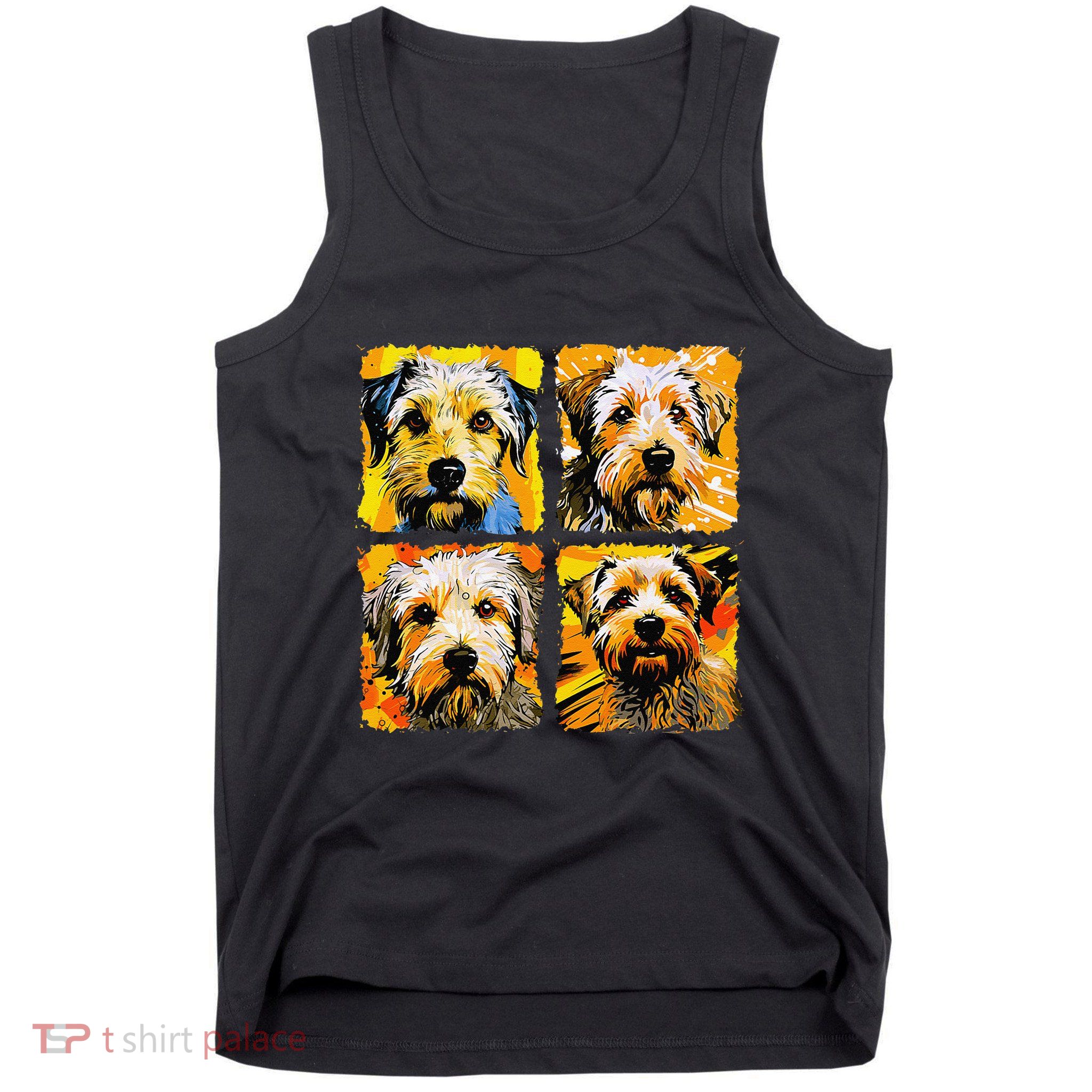 Norfolk Terrier Pop Art Colorful Drawing Painting Tank Top