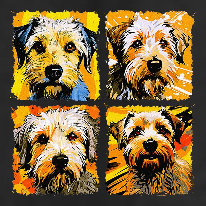Norfolk Terrier Pop Art Colorful Drawing Painting Golf Towel
