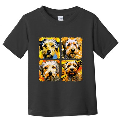 Norfolk Terrier Pop Art Colorful Drawing Painting Toddler T-Shirt