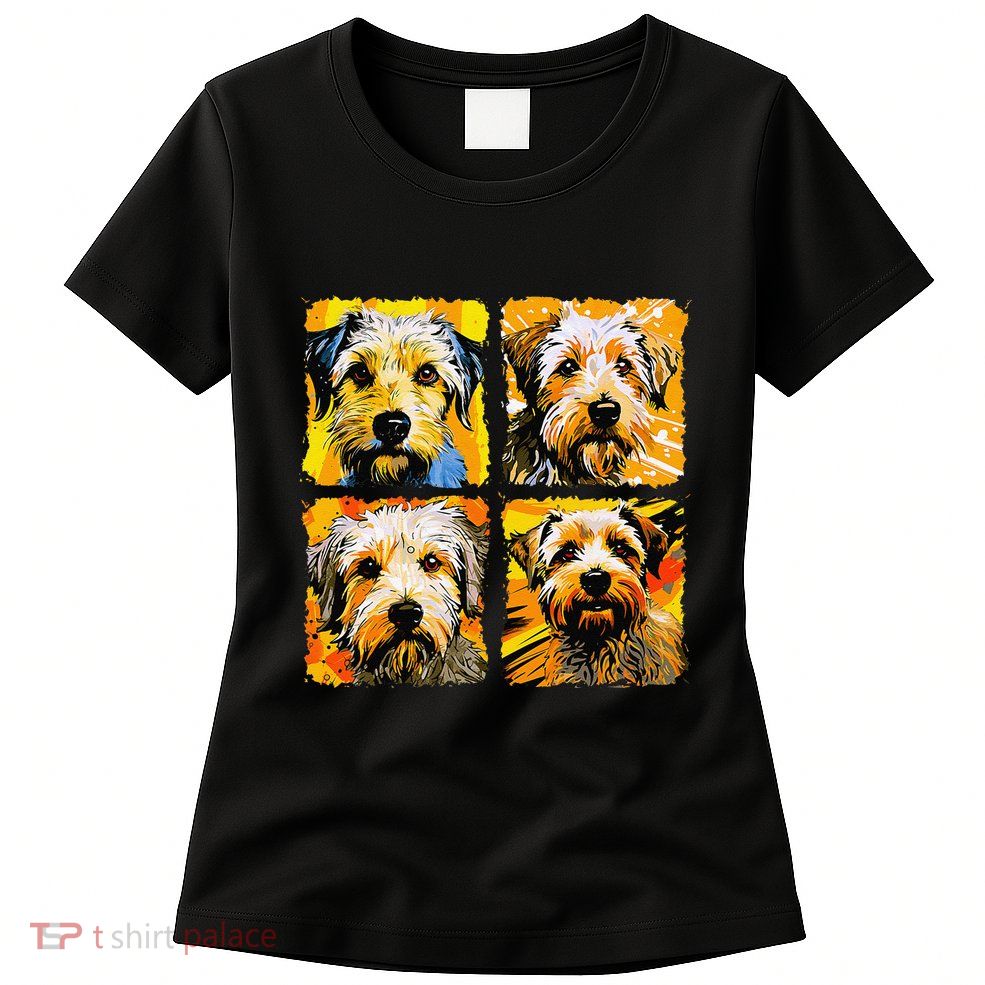 Norfolk Terrier Pop Art Colorful Drawing Painting Womens T-Shirt