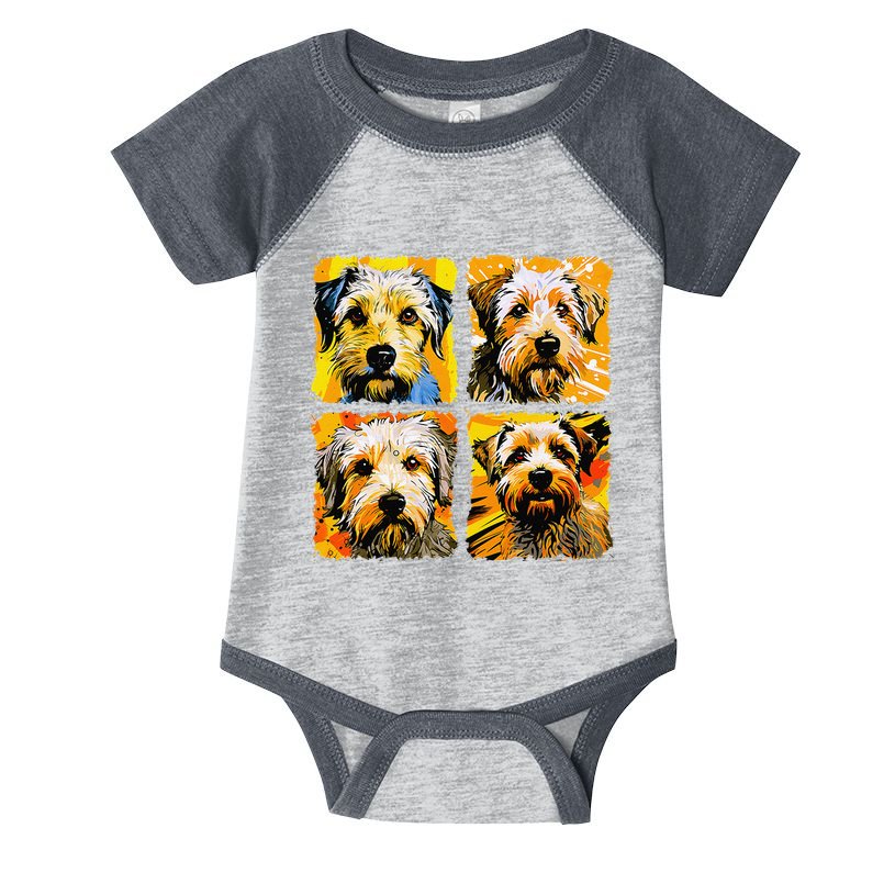 Norfolk Terrier Pop Art Colorful Drawing Painting Infant Baby Jersey Bodysuit