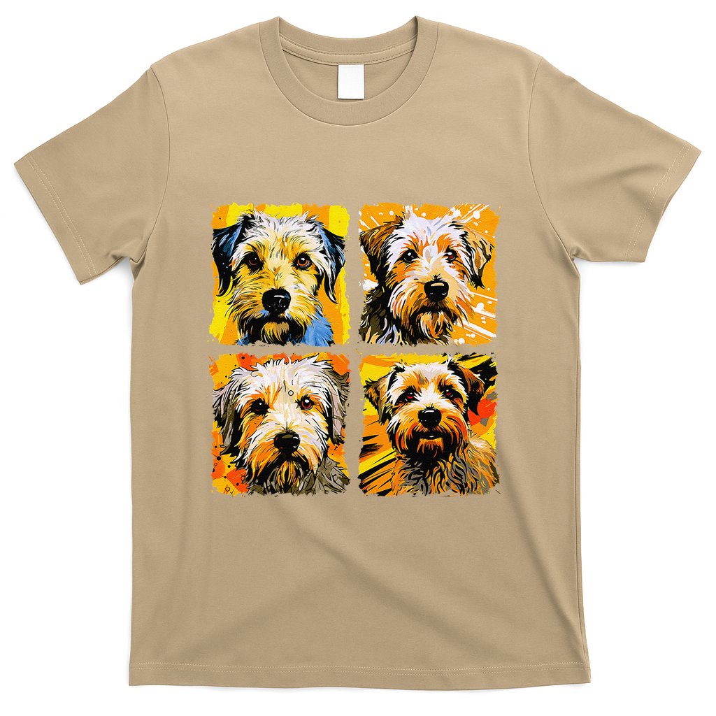 Norfolk Terrier Pop Art Colorful Drawing Painting T-Shirt