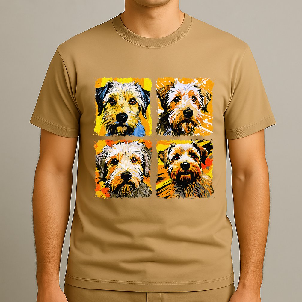 Norfolk Terrier Pop Art Colorful Drawing Painting T-Shirt