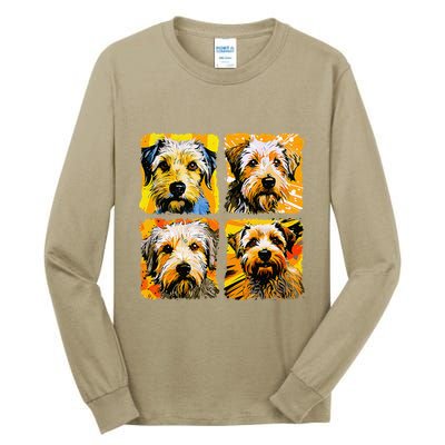 Norfolk Terrier Pop Art Colorful Drawing Painting Tall Long Sleeve T-Shirt