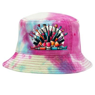 Nail Tech Polish And Tote Bag Manicure Spa Travel Tie-Dyed Bucket Hat