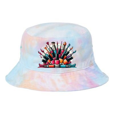 Nail Tech Polish And Tote Bag Manicure Spa Travel Tie Dye Newport Bucket Hat