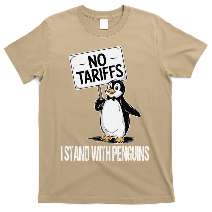 No Tariffs Penguin Protest Heard Island I Stand With T-Shirt