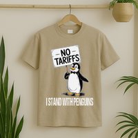 No Tariffs Penguin Protest Heard Island I Stand With T-Shirt
