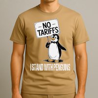 No Tariffs Penguin Protest Heard Island I Stand With T-Shirt