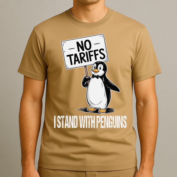 No Tariffs Penguin Protest Heard Island I Stand With T-Shirt