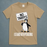No Tariffs Penguin Protest Heard Island I Stand With T-Shirt