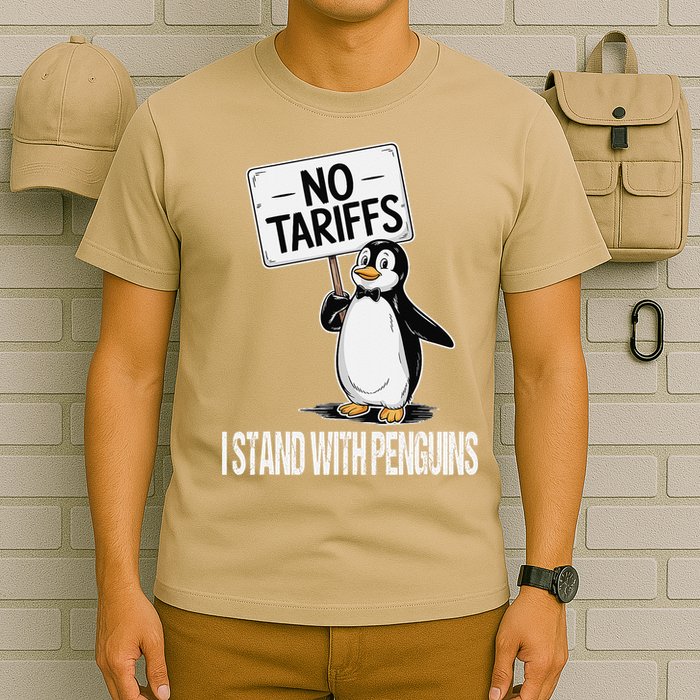 No Tariffs Penguin Protest Heard Island I Stand With T-Shirt
