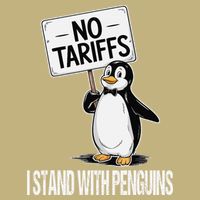 No Tariffs Penguin Protest Heard Island I Stand With T-Shirt