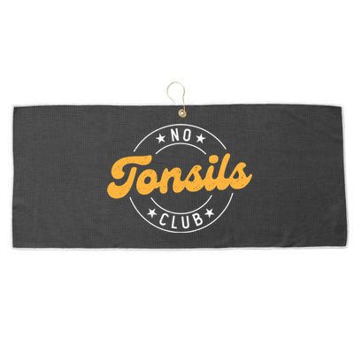 No Tonsils Party Tonisllectomy Recovery Get Well Tonsils Large Microfiber Waffle Golf Towel