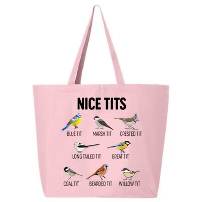 Nice Tits Pun Joke Funny Bird Lover Enthusiast Birdwatcher 25L Jumbo Tote
