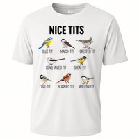 Nice Tits Pun Joke Funny Bird Lover Enthusiast Birdwatcher Performance Shirt