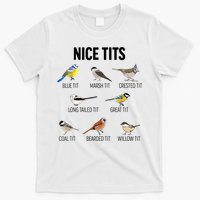 Nice Tits Pun Joke Funny Bird Lover Enthusiast Birdwatcher T-Shirt