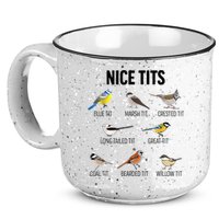 Nice Tits Pun Joke Funny Bird Lover Enthusiast Birdwatcher 15oz Campfire Ceramic Mug