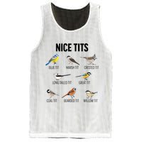Nice Tits Pun Joke Funny Bird Lover Enthusiast Birdwatcher Mesh Reversible Basketball Jersey Tank