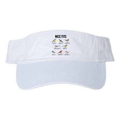 Nice Tits Pun Joke Funny Bird Lover Enthusiast Birdwatcher Visor