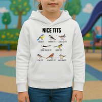 Nice Tits Pun Joke Funny Bird Lover Enthusiast Birdwatcher Kids Hoodie