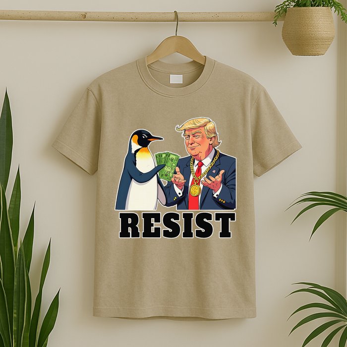 No Tariffs Penguin Protest Heard Island I Stand With T-Shirt