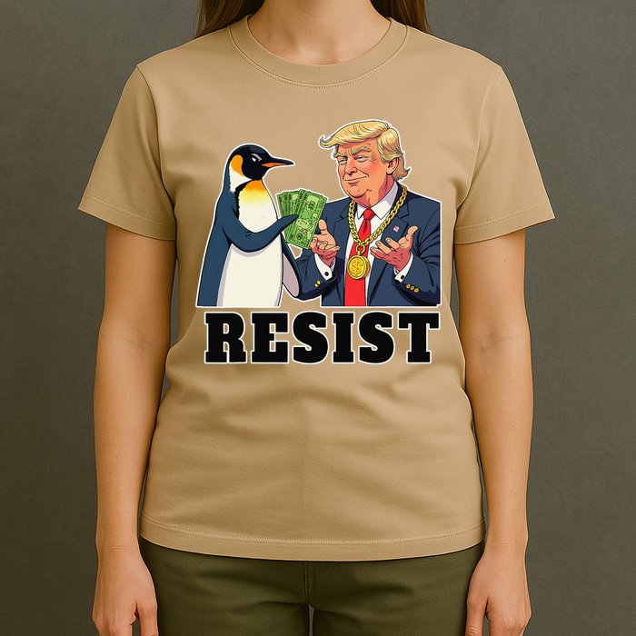 No Tariffs Penguin Protest Heard Island I Stand With T-Shirt