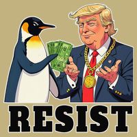 No Tariffs Penguin Protest Heard Island I Stand With T-Shirt