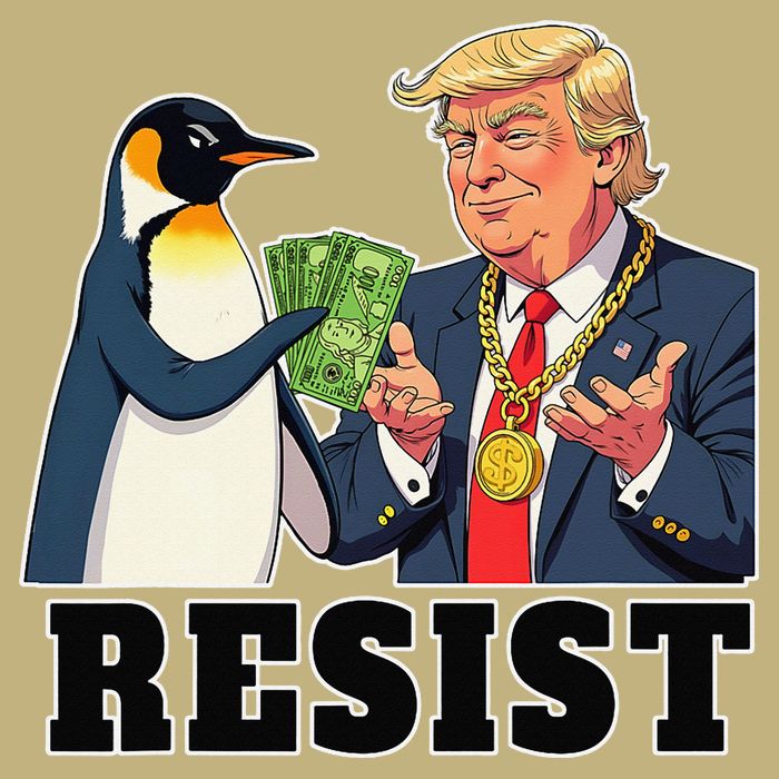 No Tariffs Penguin Protest Heard Island I Stand With T-Shirt