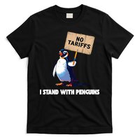 No Tariffs Penguin Protest Heard Island I Stand With Penguin  T-Shirt