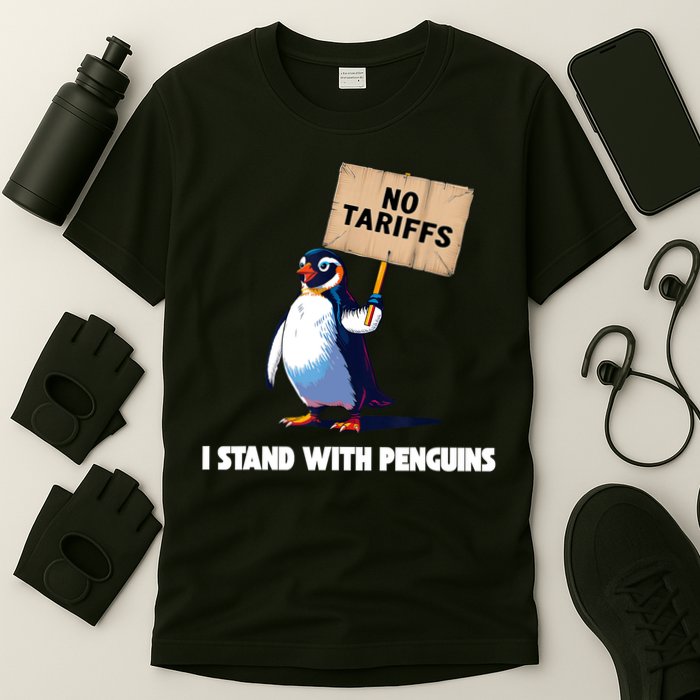No Tariffs Penguin Protest Heard Island I Stand With Penguin  T-Shirt