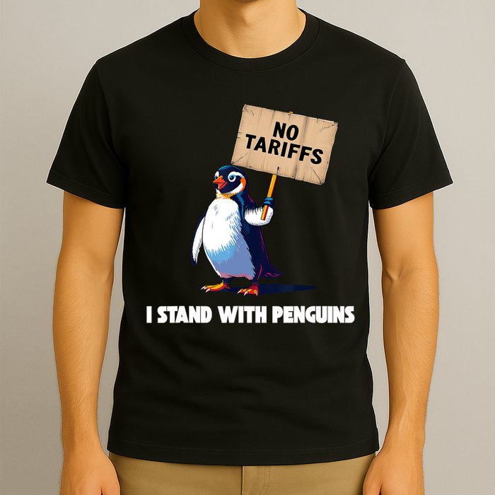 No Tariffs Penguin Protest Heard Island I Stand With Penguin  T-Shirt