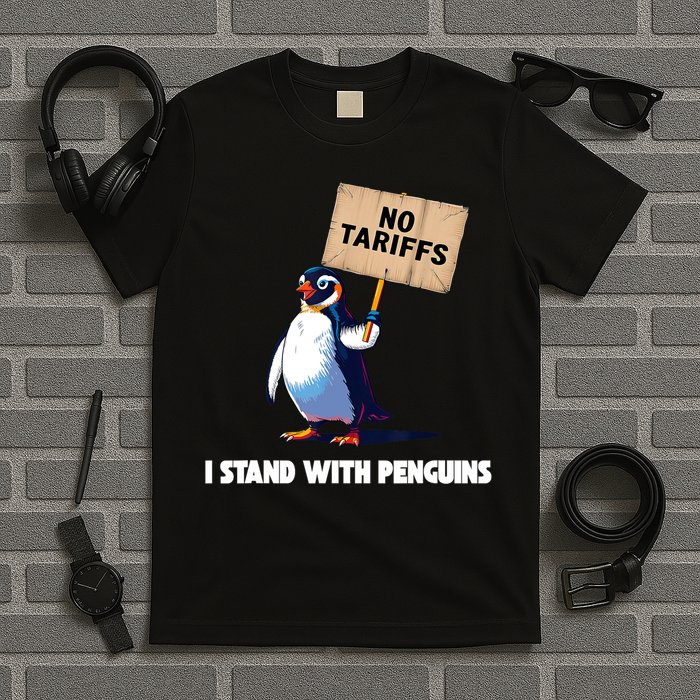 No Tariffs Penguin Protest Heard Island I Stand With Penguin  T-Shirt