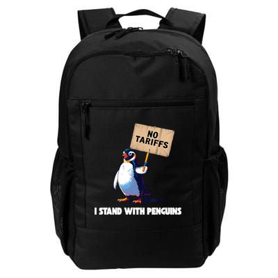 No Tariffs Penguin Protest Heard Island I Stand With Penguin  Daily Commute Backpack