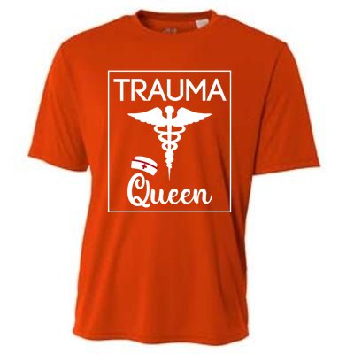 Nurse Trauma Queen Gift Cooling Performance Crew T-Shirt