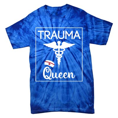 Nurse Trauma Queen Gift Tie-Dye T-Shirt