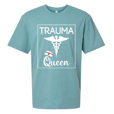 Nurse Trauma Queen Gift Sueded Cloud Jersey T-Shirt