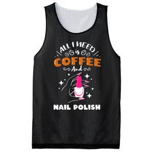 Nail Tech Quote Work Uniform Coffee Nail Polish Mesh Reversible Basketball Jersey Tank